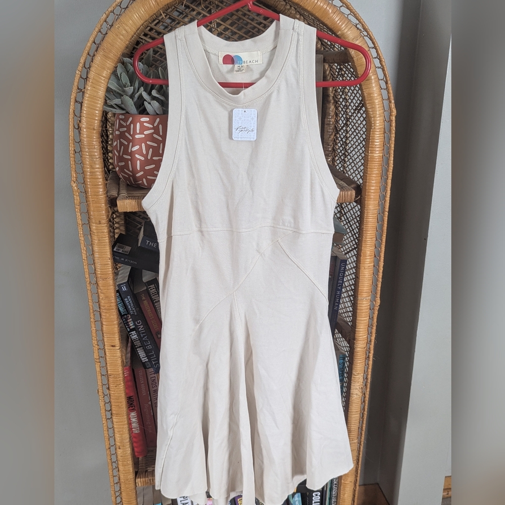 Beige Sleeveless Dress